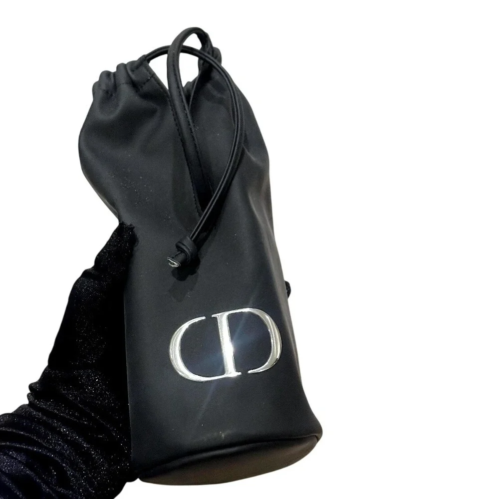 DIOR Makeup CD Logo Punch with Black Velvet Travel Bag & Cream Brush Not Include